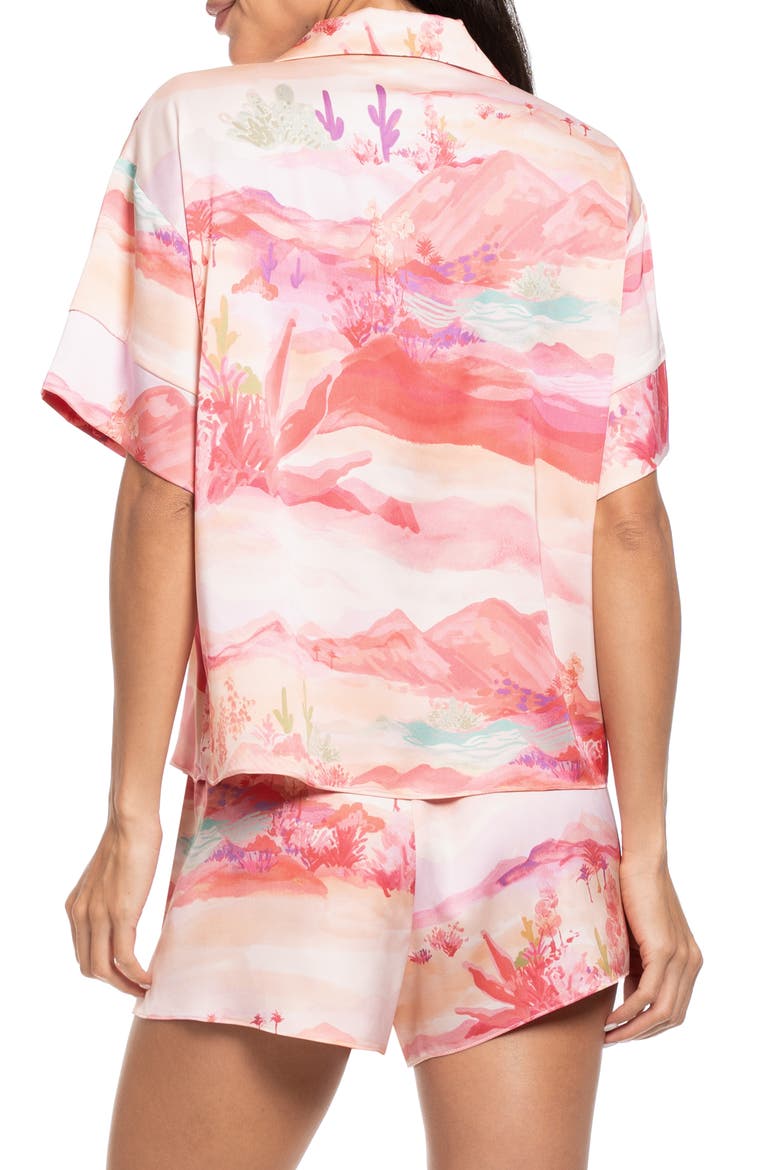Satin Short Pajamas, Alternate, color, PINK