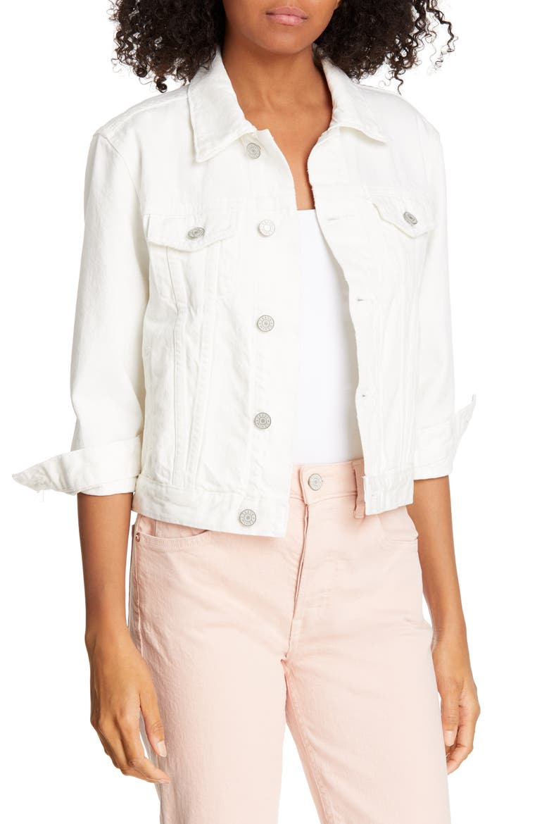 Zoey Crop Denim Jacket, Main, color, BIG EMPTY