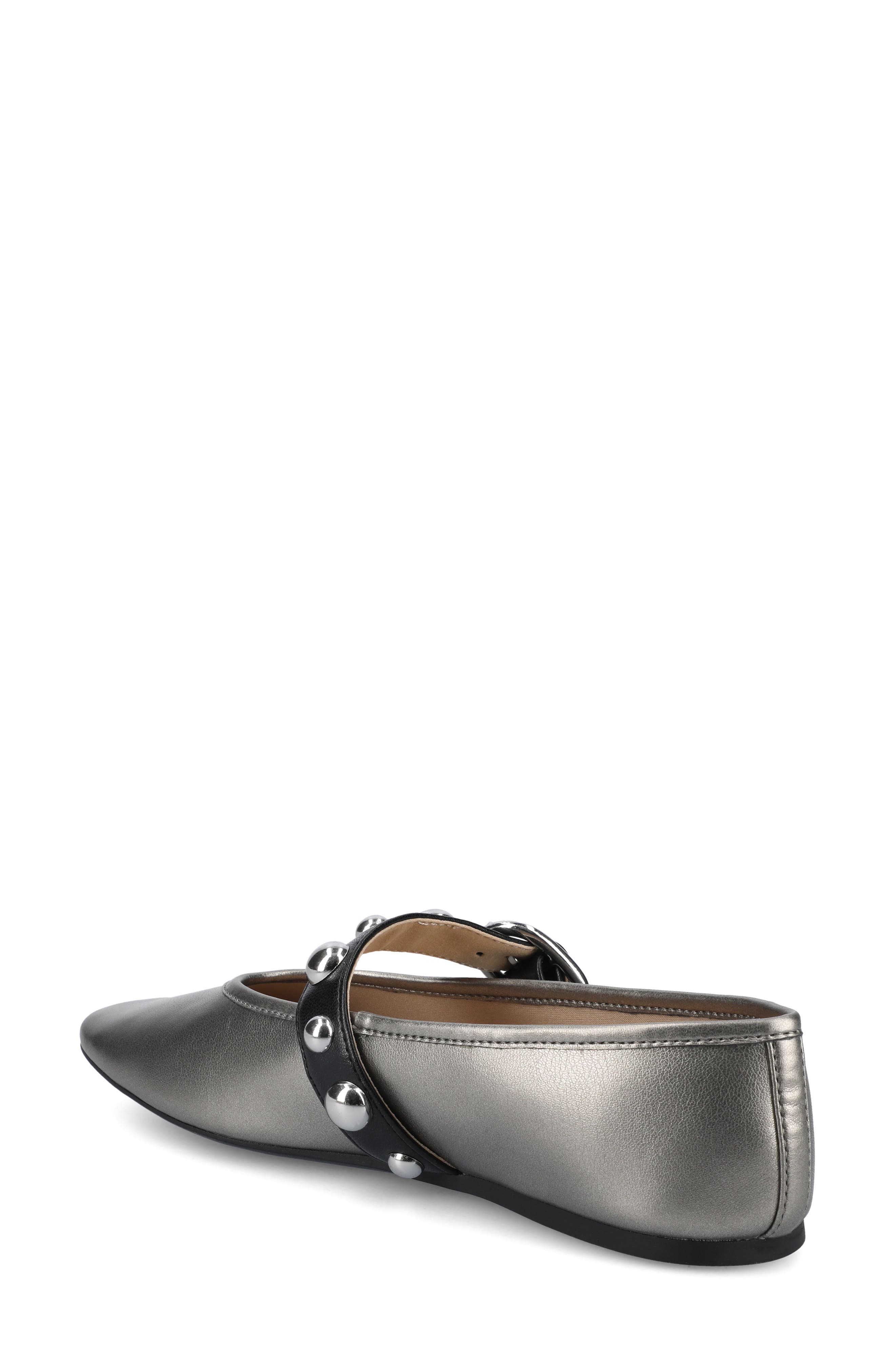 Naveah Studded Ballet Flat, Alternate, color, PEWTER