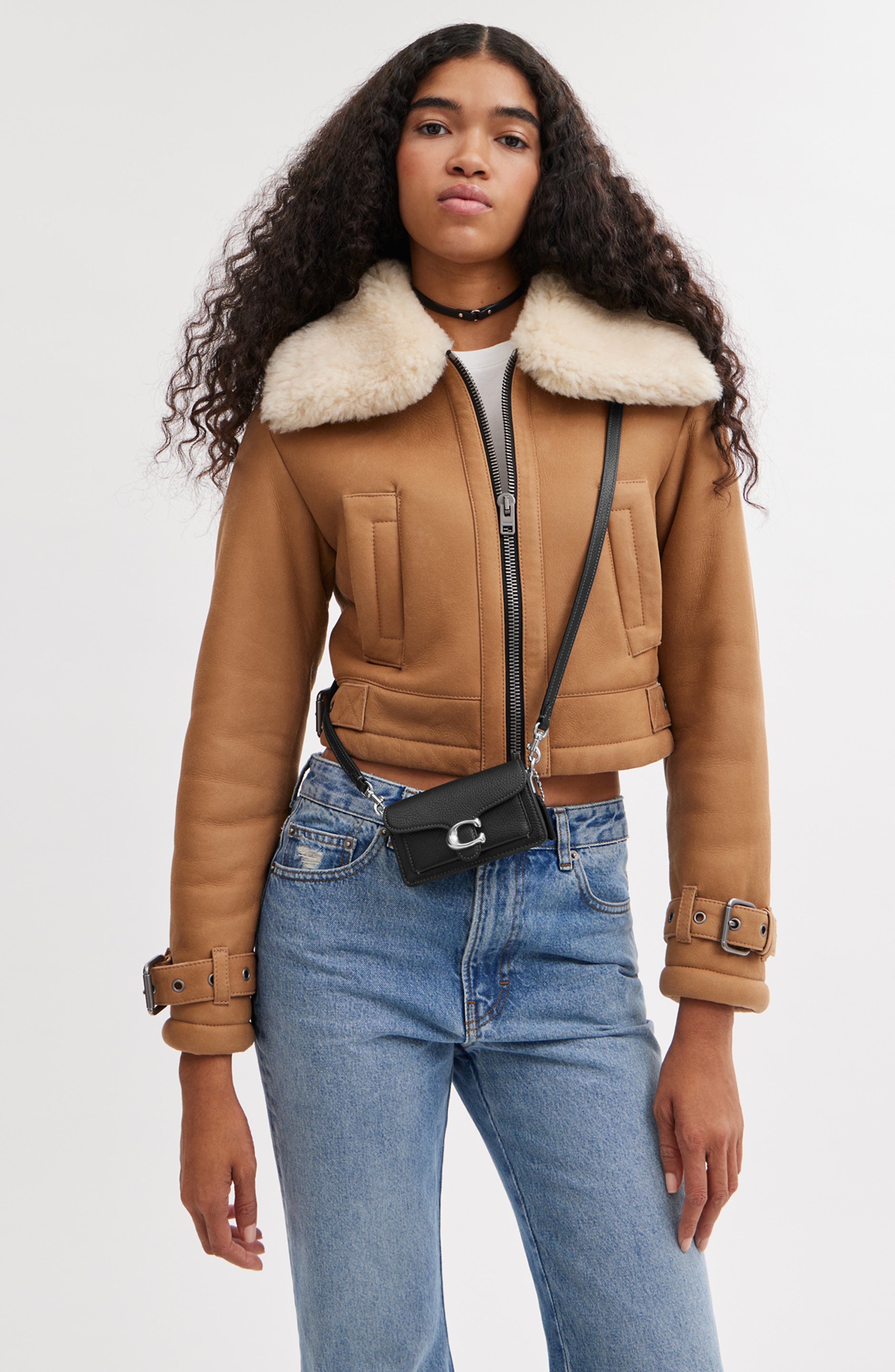 COACH Tabby 12 Leather Crossbody Bag, Alternate, color, 