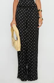 Princess Polly Powdered Sugar Polka Dot Strapless Top & Wide Leg Pants Set