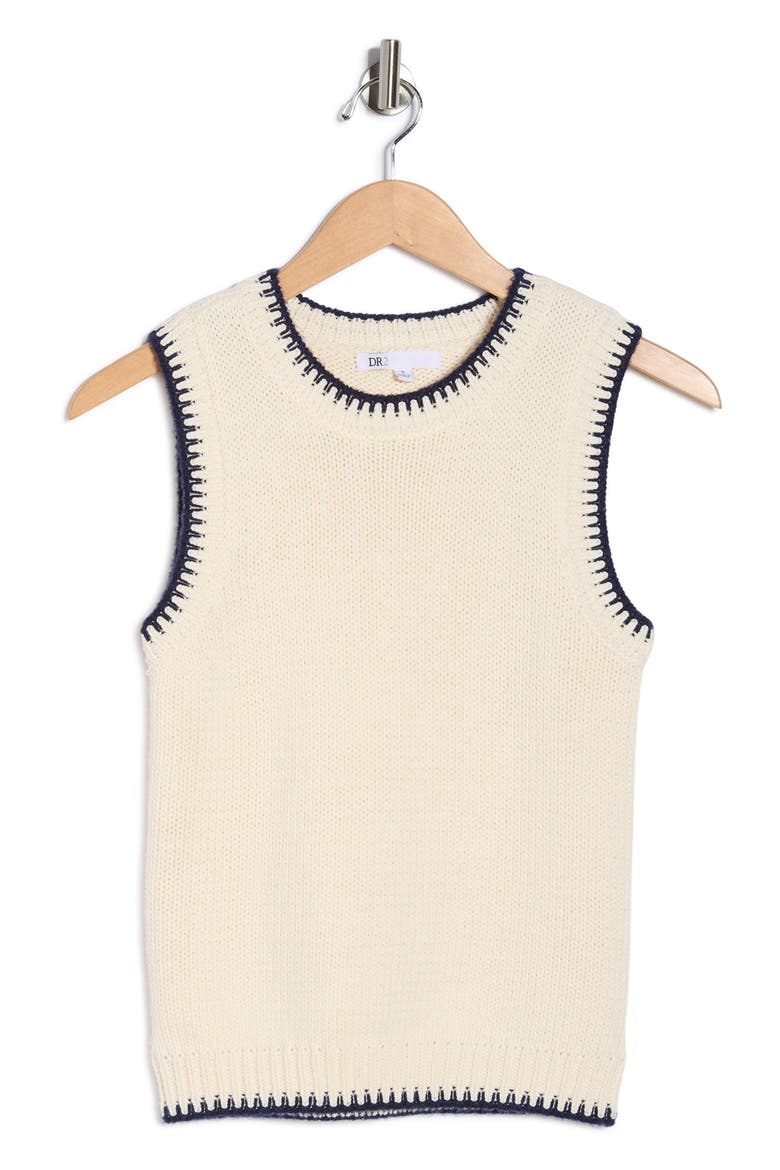 Sweater Vest, Alternate, color, ECRU / NAVY
