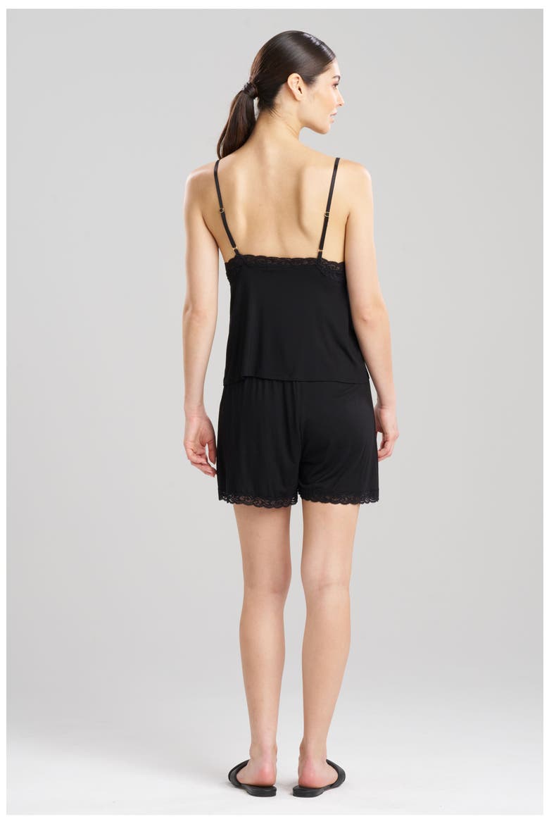 Feather's Essentials Cami Short PJ Set, Alternate, color, BLACK