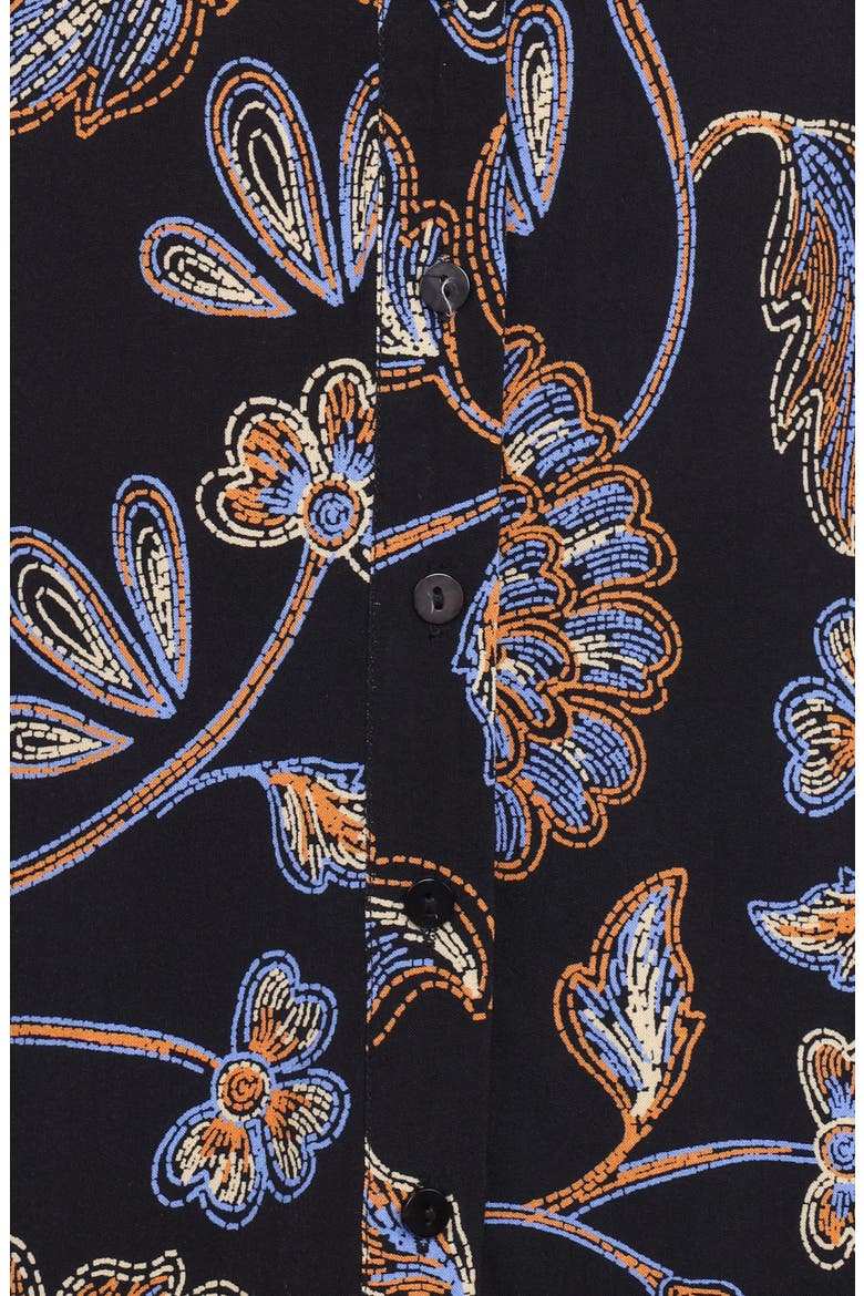Bennett Floral Button-Up Shirt, Alternate, color, BLACK FLORAL