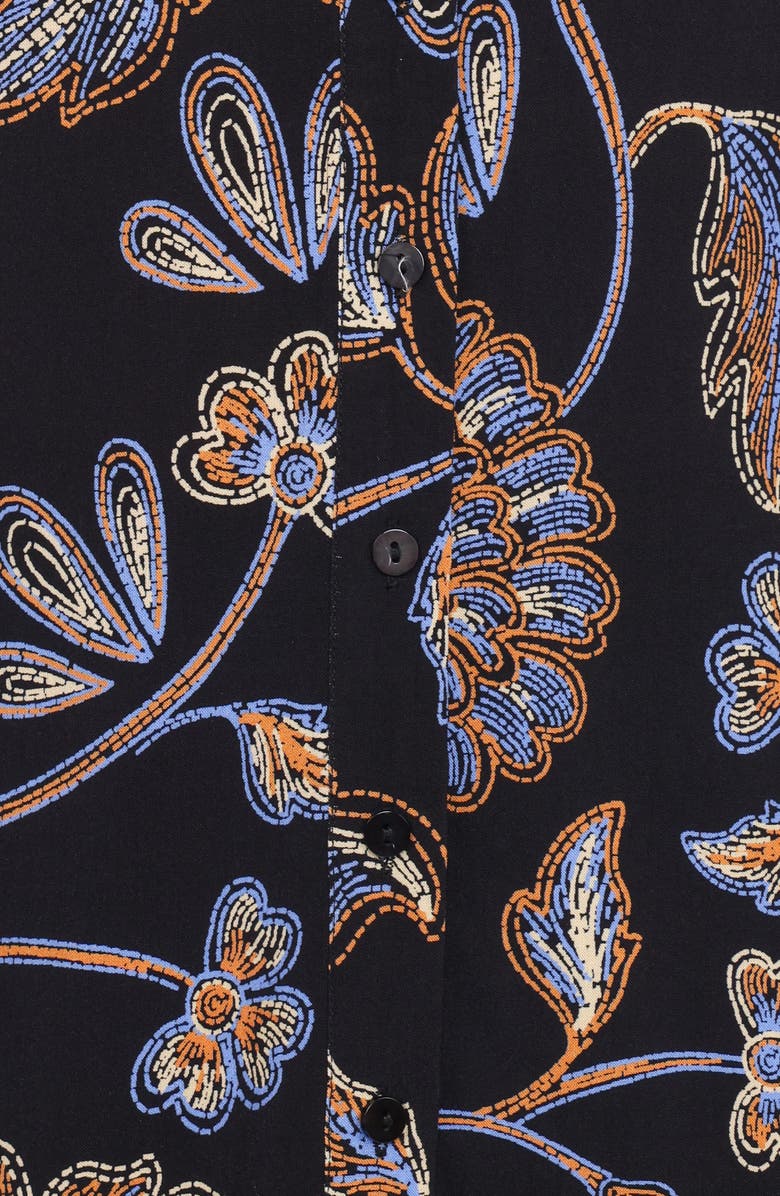 Petal & Pup Bennett Floral Button-Up Shirt, Alternate, color, Black Floral