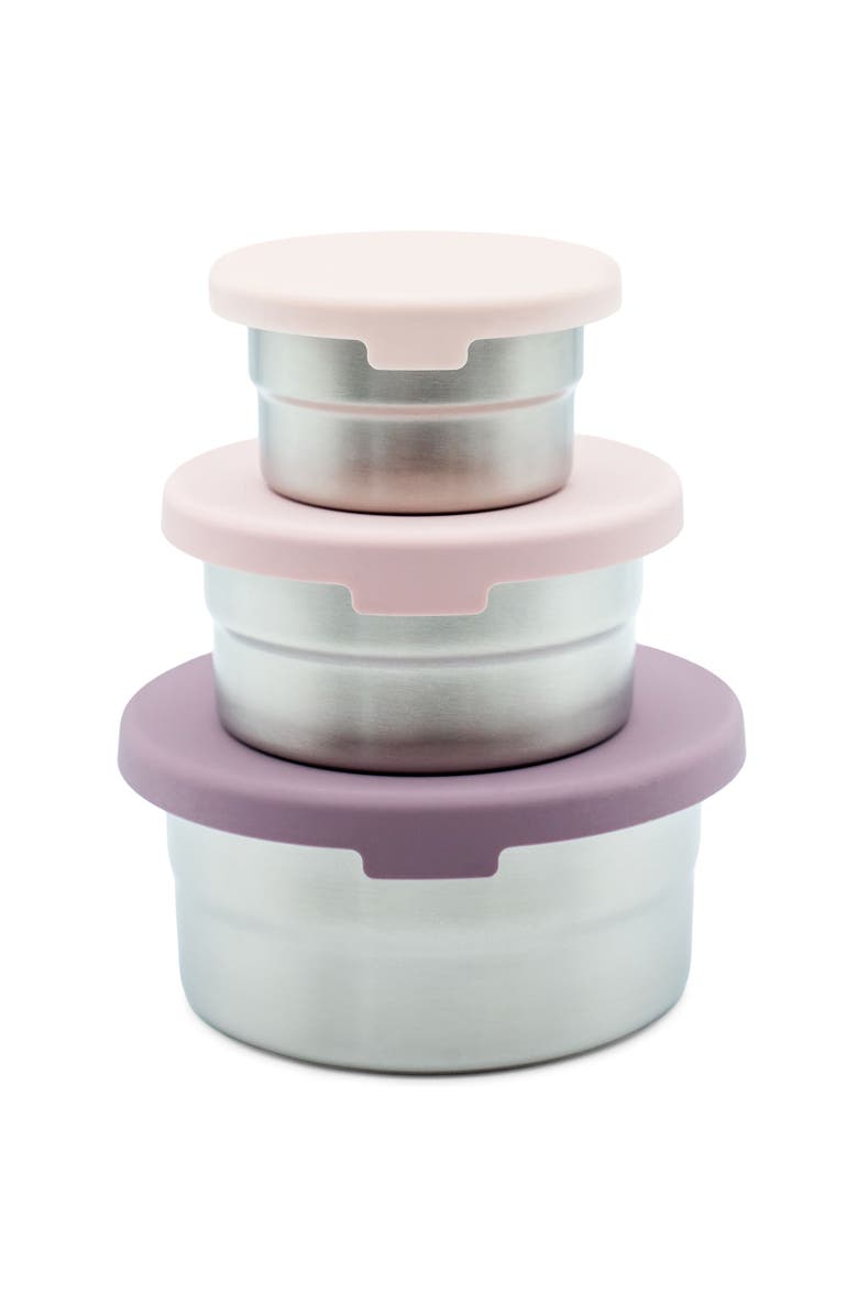 WeeSprout Stainless Steel Food Storage Containers, Leakproof Silicone Lids, BPA-Free - Set of 3, Main, color, 