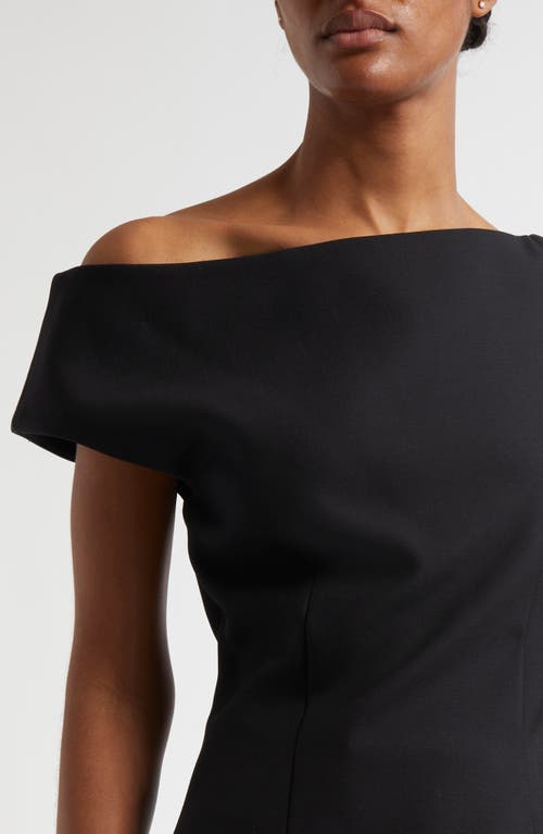 Rohe Black Sculptural Asymmetrical Top In Black