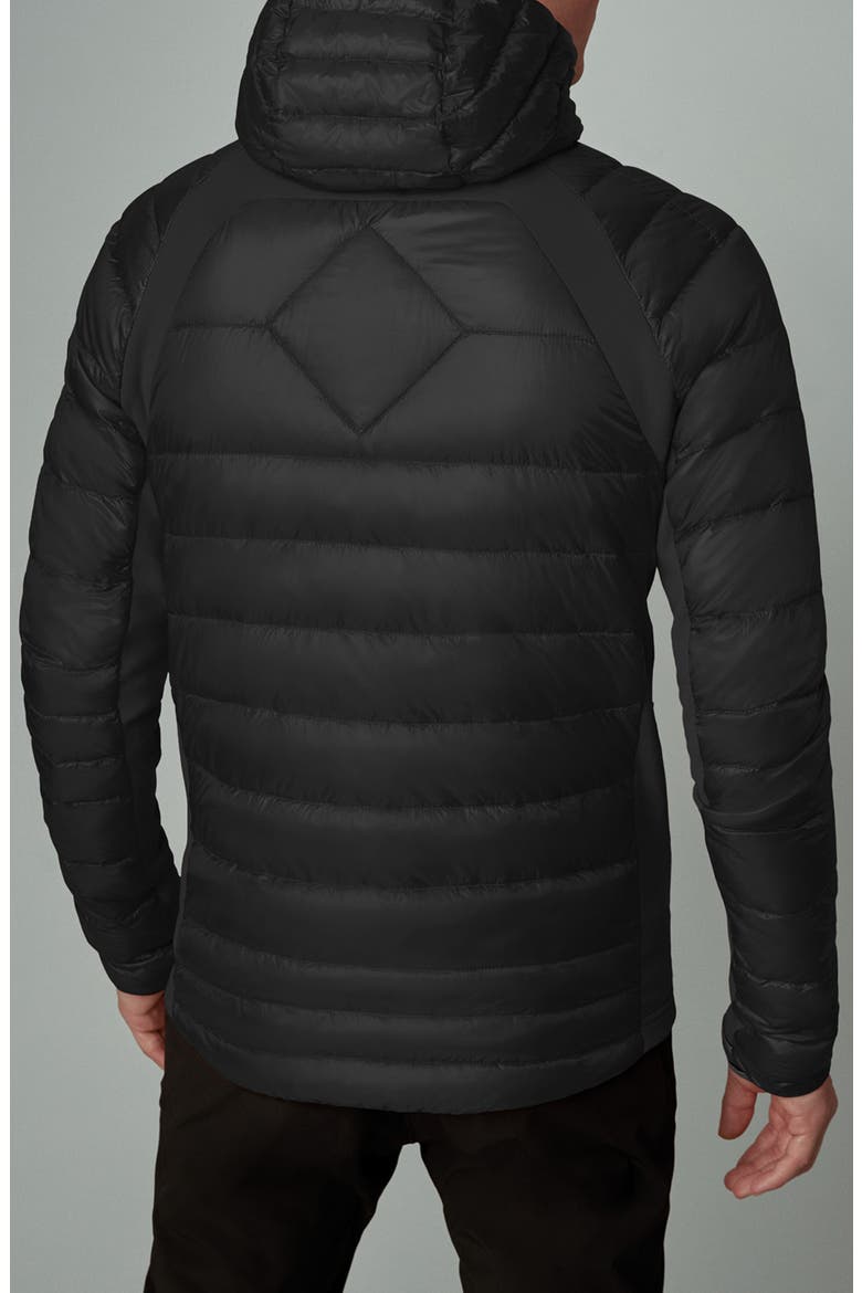 Hybridge Lite 800 Fill Power Hooded Jacket, Alternate, color, BLACK - NOIR