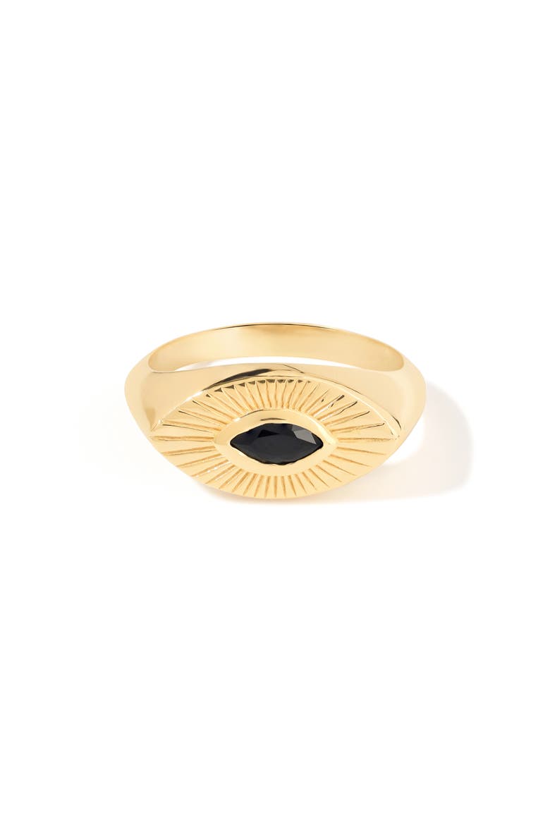 Black Spinel Statement Ring, Main, color, BLACK