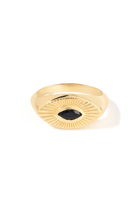 Black Spinel Statement Ring