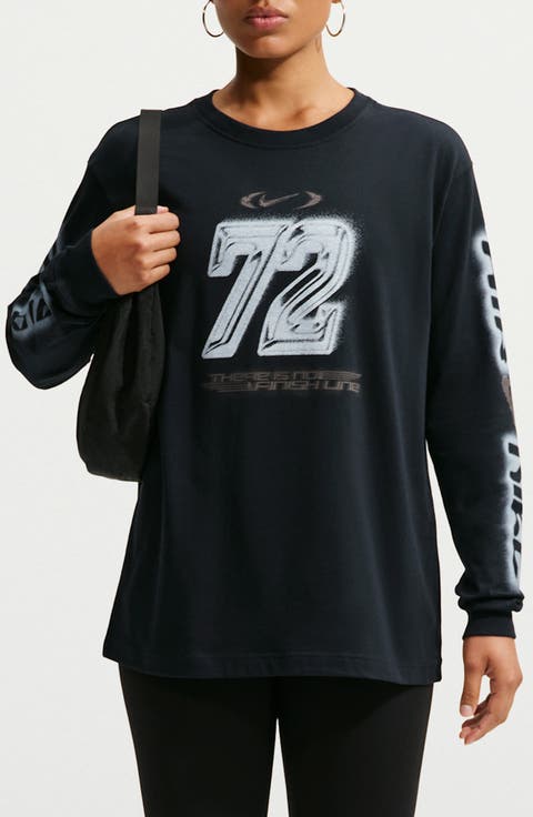 Sportswear Airbrushed Graphic Long Sleeve T-Shirt