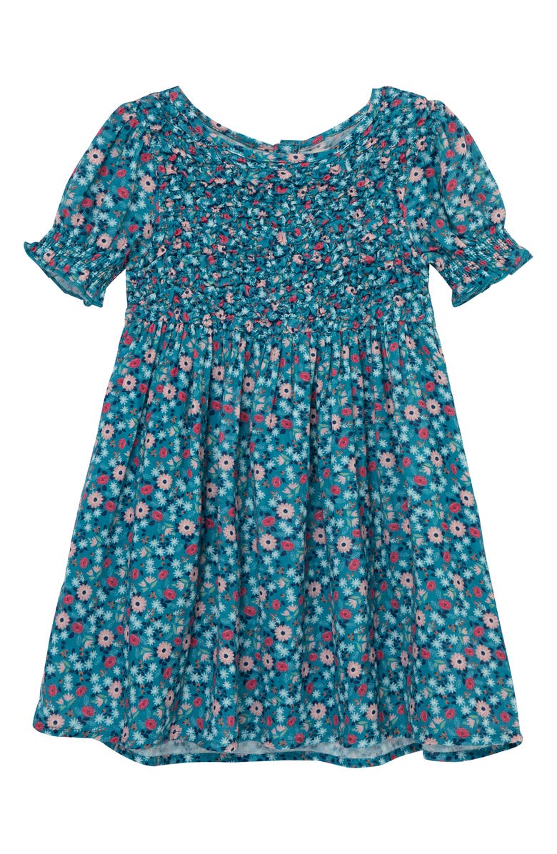 Peek Aren't You Curious Kids' Floral Smocked Cotton Dress, Main, color,