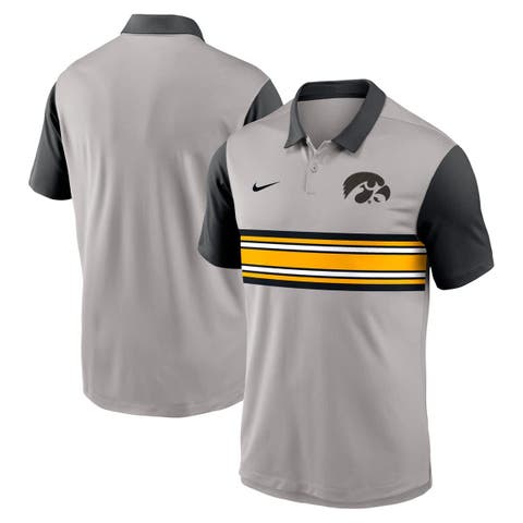 Men's Nike Gray/Black Iowa Hawkeyes Vapor Performance Polo