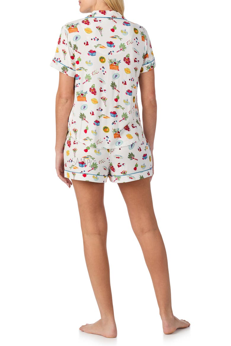 print short pajamas, Alternate, color, WHITE/ MULTI PRINT