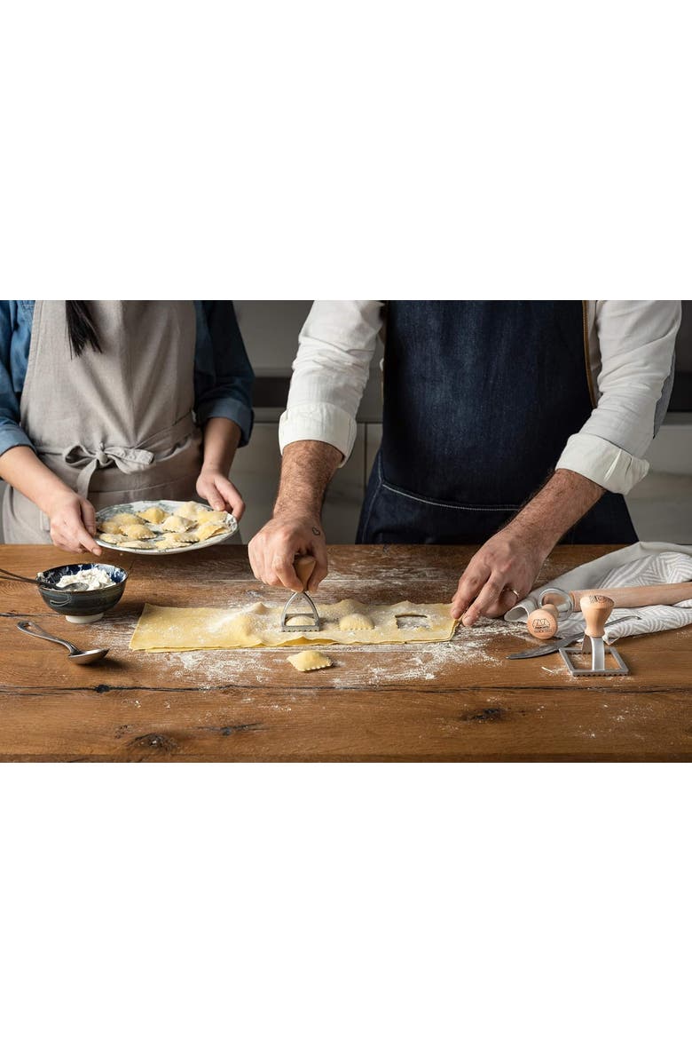 Marcato Classic Ravioli Maker Stamp, Square, 2-Inch, Alternate, color, Silver