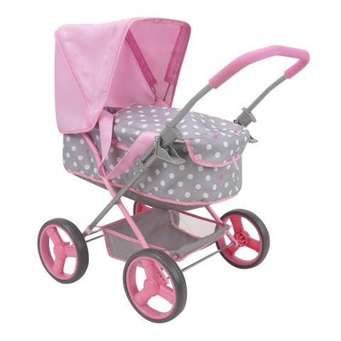 Cotton Candy Pink Doll Pram Fits Dolls 18''