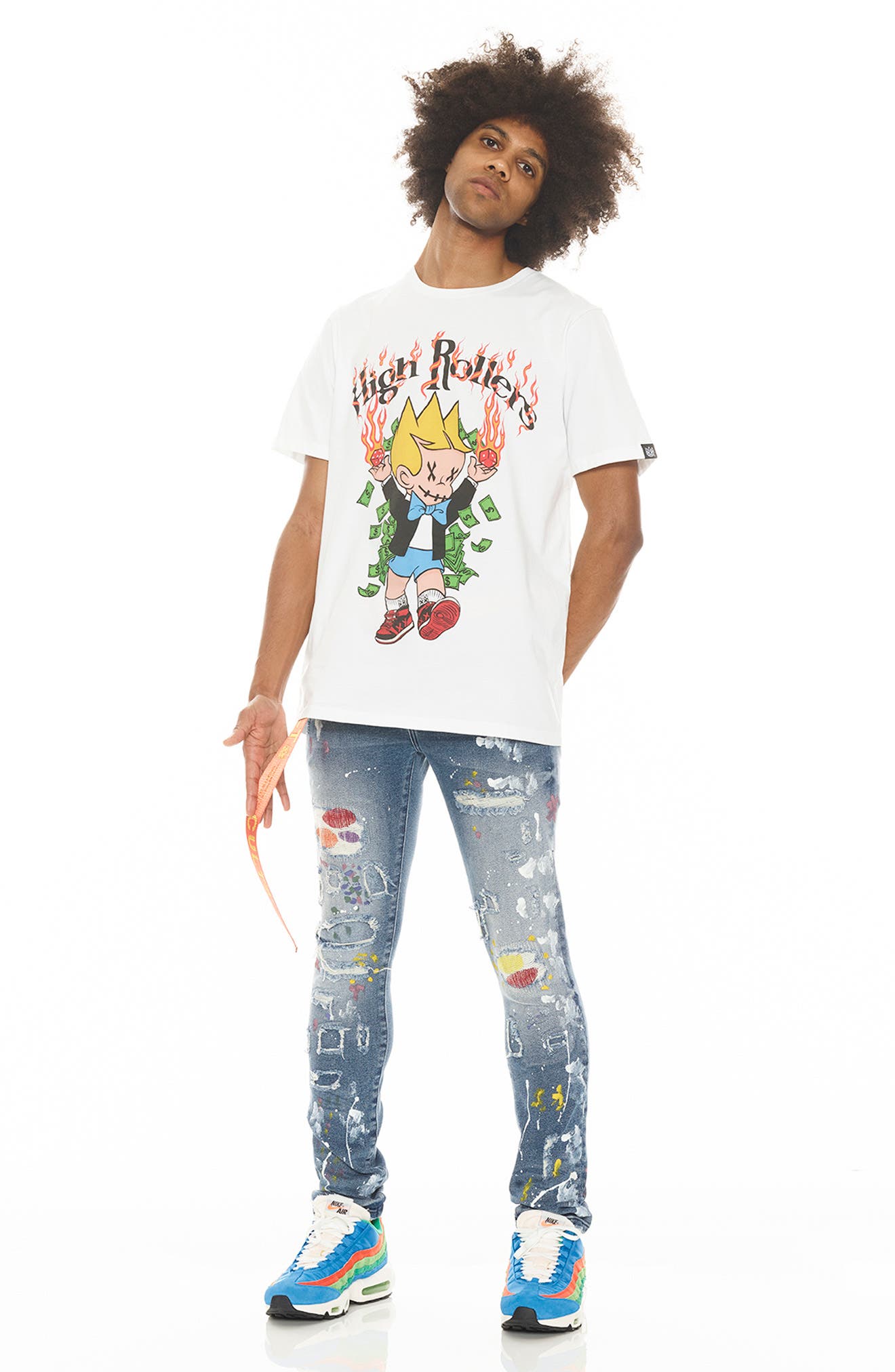 Cult of Individuality Punk Belted Distressed Super Skinny Jeans (Men ...