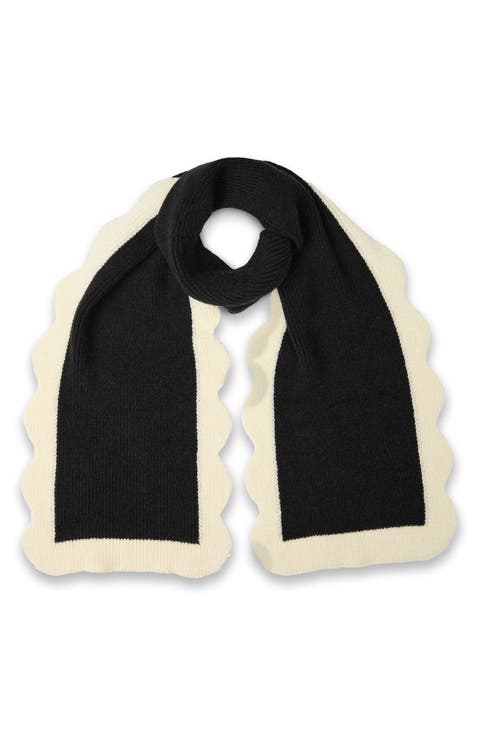 Scallop Trim Scarf