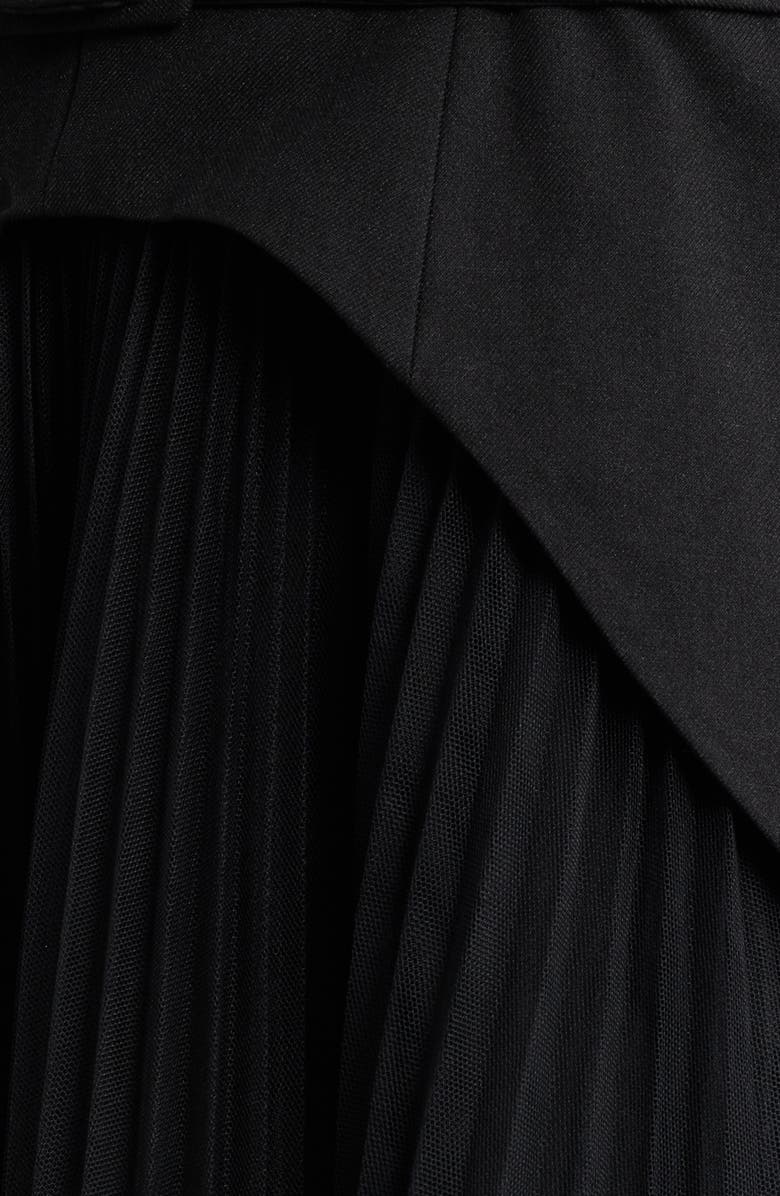 Hutch Lilibet Strapless Mixed Media Gown, Alternate, color, Black