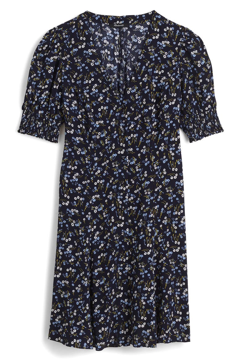 Floral V-Neck Button-Up Minidress, Alternate, color, CHERRY PRINT