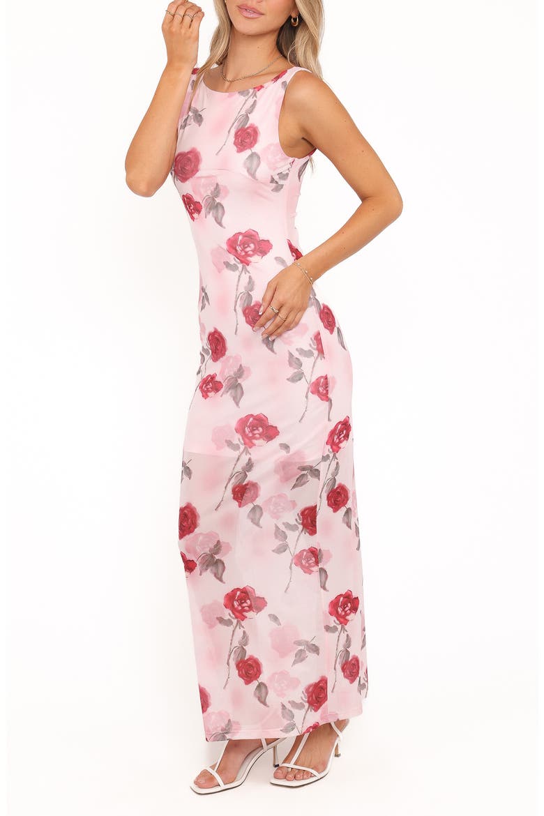 Brissa Floral Print Sleeveless Dress, Alternate, color, PINK FLORAL