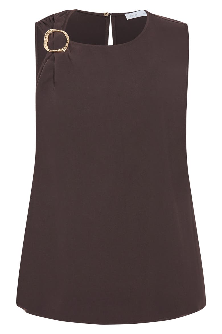Kehlani Sleeveless Top, Alternate, color, CHOCOLATE