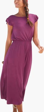 LASCANA Women's Flutter Sleeve Dress