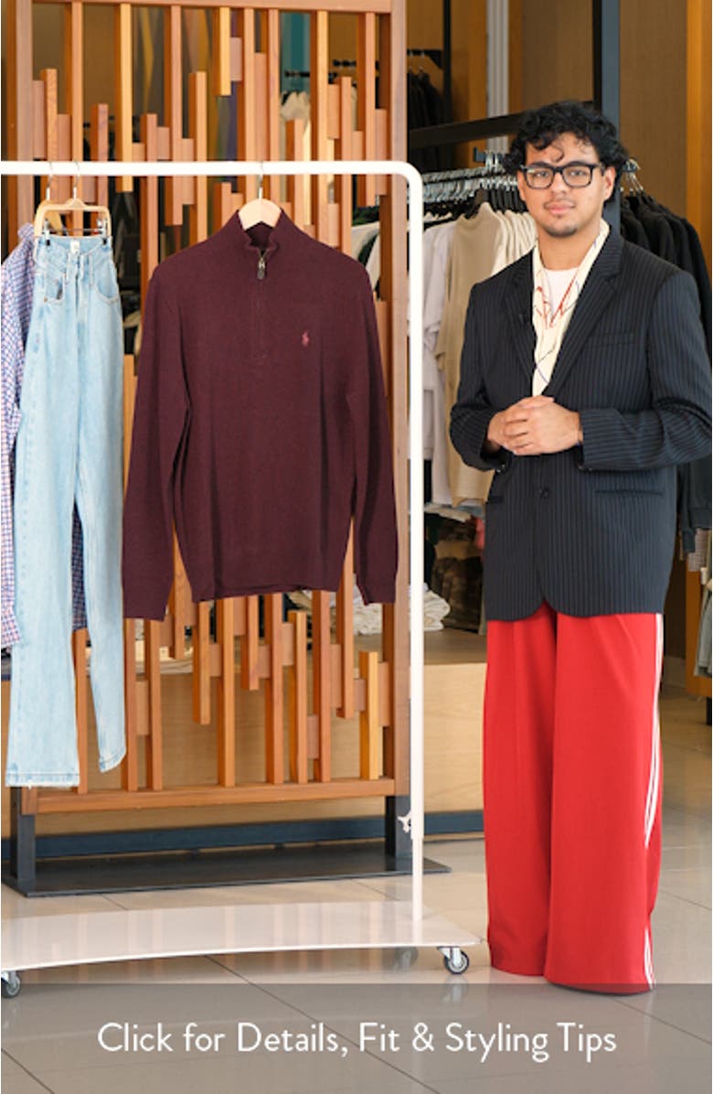 Regular Fit Wool Quarter Zip Sweater, sales video thumbnail