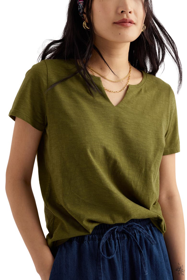 Kellow V-Neck Organic Cotton T-Shirt, Main, color, CREEK