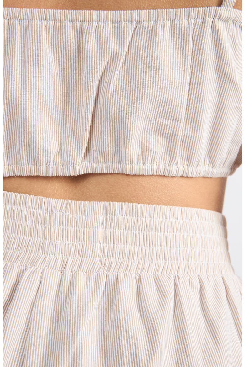 Everyday Stripe Cotton Mini Top, Alternate, color, TAN STRIPE
