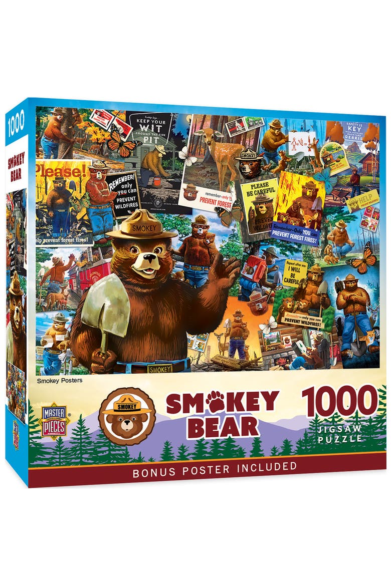 Smokey Bear Posters 1000 Piece Puzzle, Main, color, Multicolor