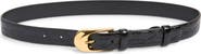 Khaite Dome Alligator Embossed Leather Belt