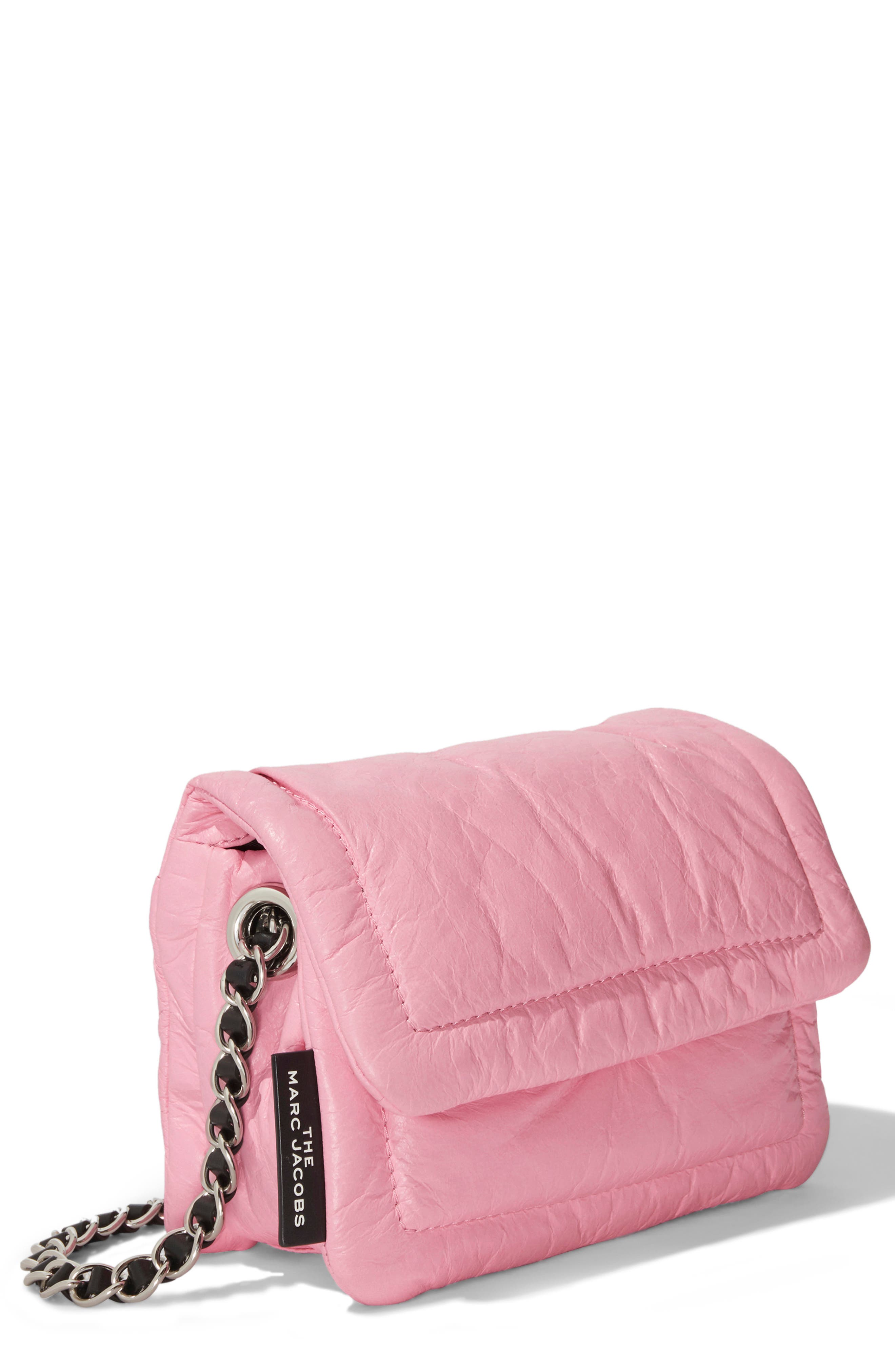 The Marc Jacobs The Mini Pillow Leather Shoulder Bag, Main, color, POWDER PINK