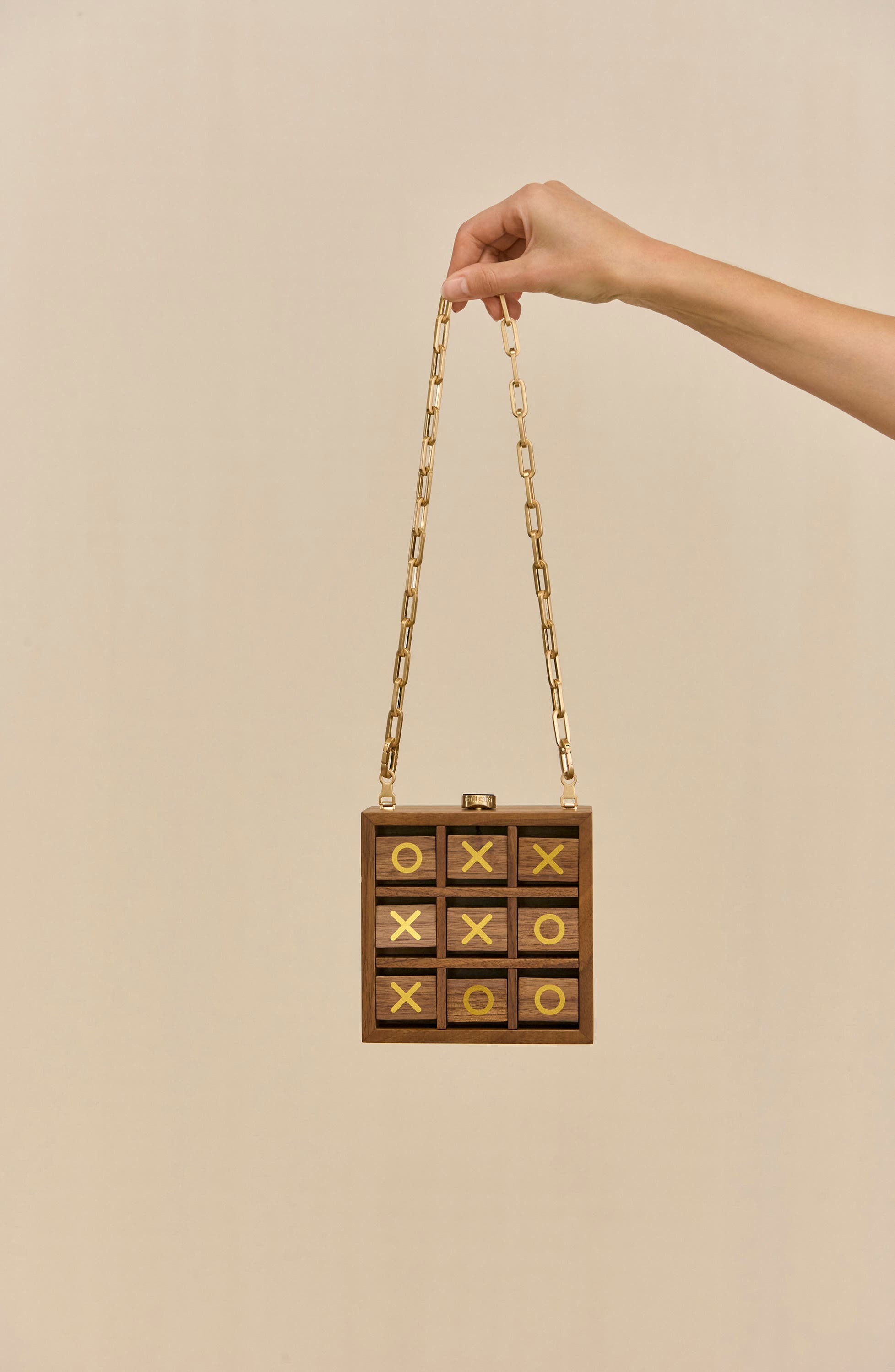 Cult Gaia Tic Tac Toe Box Bag, Alternate, color, Walnut
