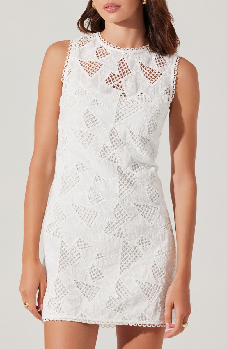 ASTR the Label Madge Lace Cotton Tank Dress, Alternate, color,