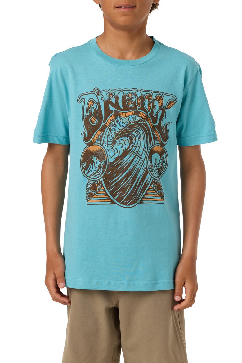Kids' Psychd Classic Cotton Graphic T-Shirt, Main, color, AQUA BLUE