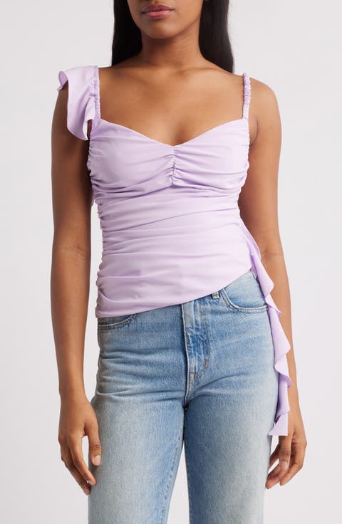 Asymmetric Ruffle Tank