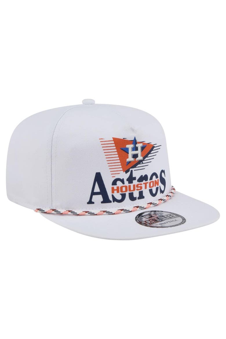 Men's New Era  White Houston Astros Collide Golfer Snapback Hat, Alternate, color, White