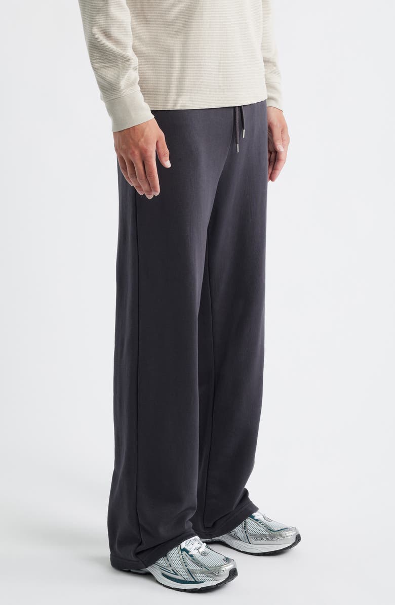 BP. Terry Wide Leg Pants, Alternate, color, Black Faded