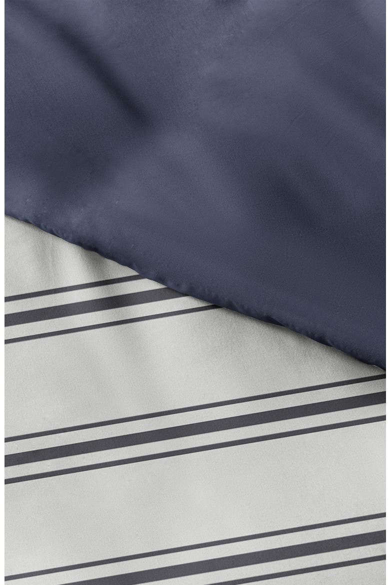 Premium Ultra Soft Desert Stripe 3-Piece Reversible Duvet Cover Set, Alternate, color, NAVY