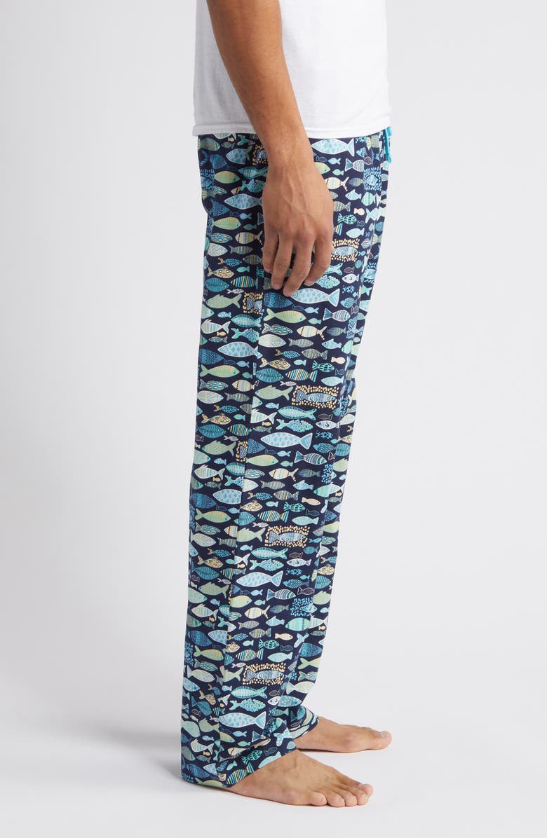 Majestic International Cotton Lounge Pants, Alternate, color, Blue Lake