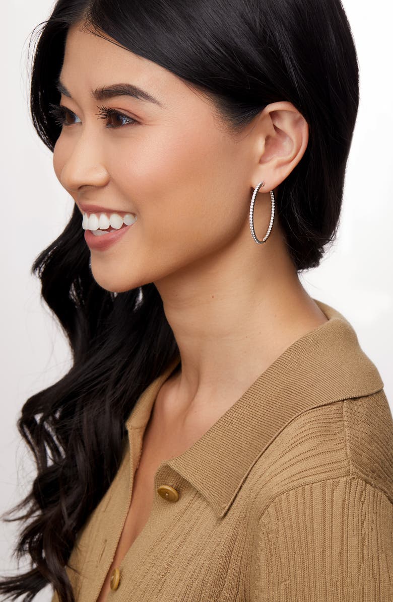 Bony Levy Audrey Diamond Inside Out Hoop Earrings, Alternate, color,
