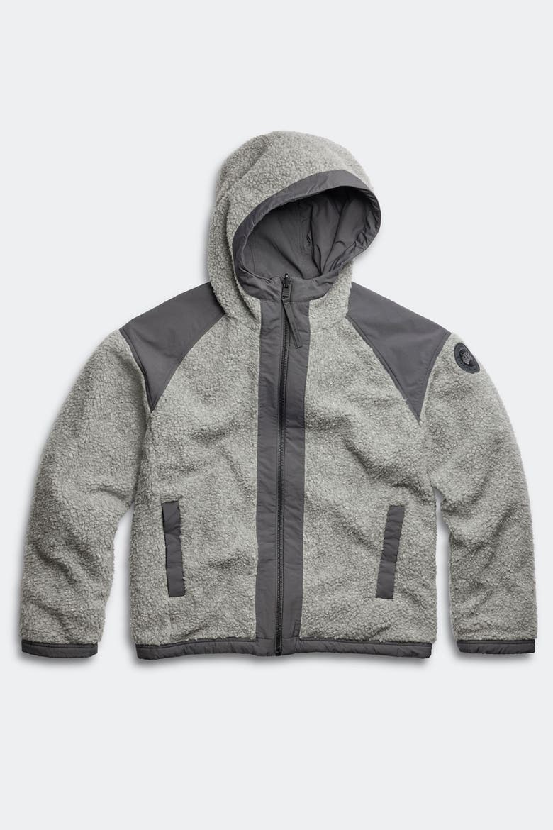 Men's Alberni Reversible Fleece Bomber, Main, color, Stratus Grey/Anchor Grey