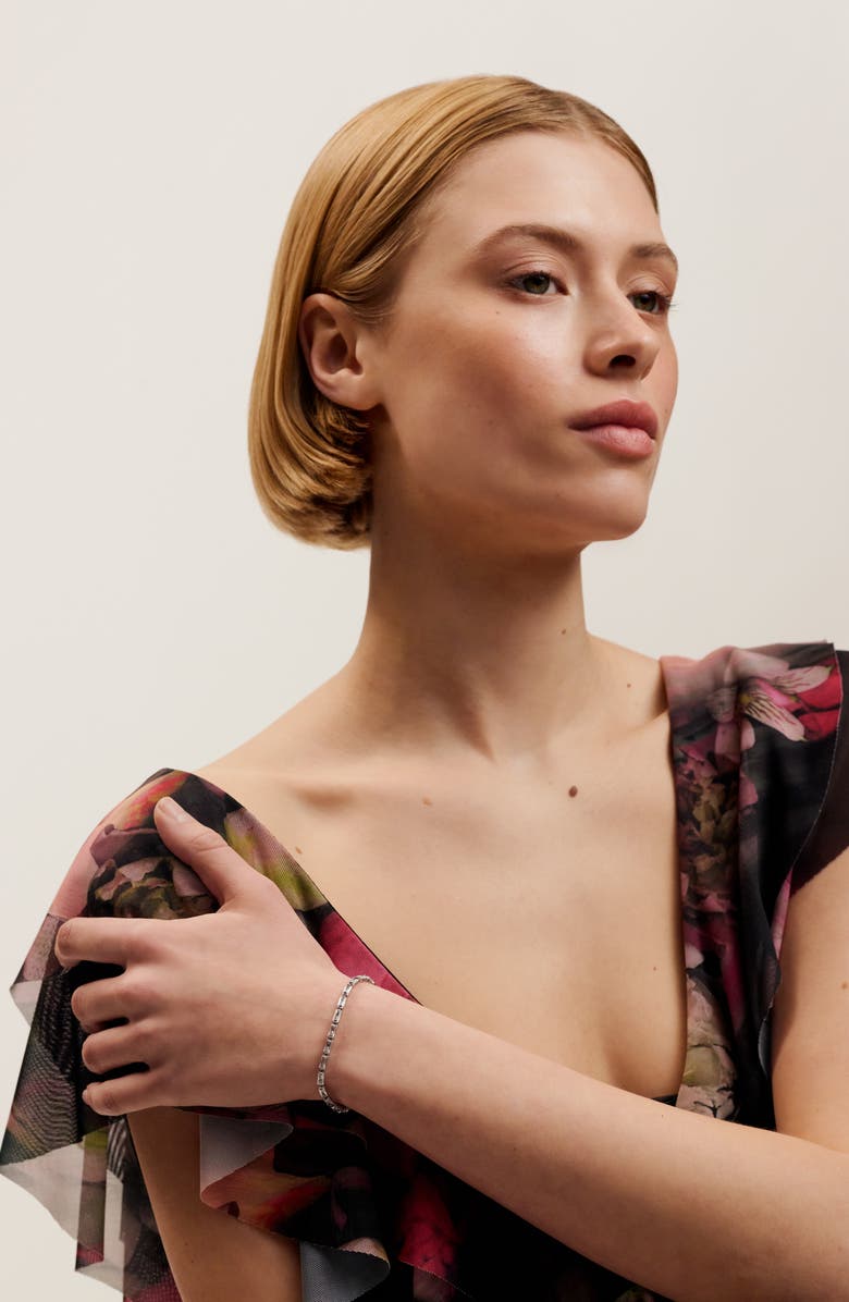 Ted Baker Isela Cubic Zirconia Baguette Bracelet, Alternate, color, Silver Tone/ Clear Crystal