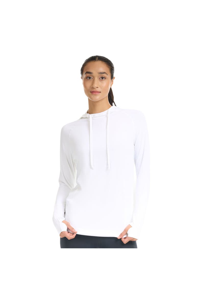 Unisex Long Sleeve UV Protection Hoodie Shirt, Main, color, White