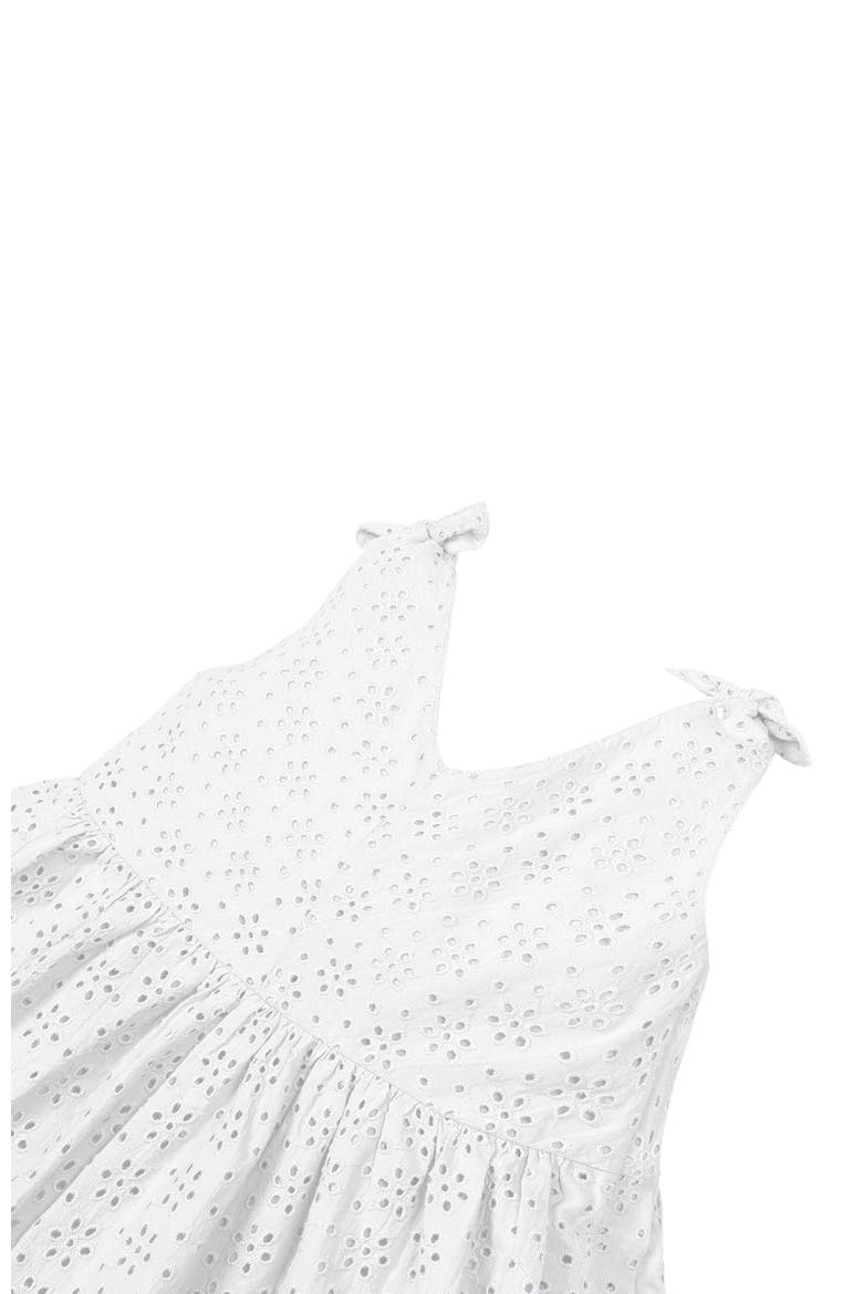 Girls' Sleeveless Bow Shoulder Swing Dress, Infant, Alternate, color, White Eyelet