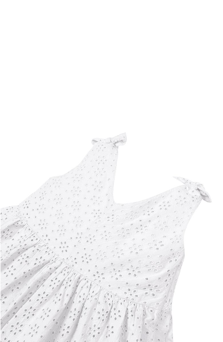 Hope & Henry Girls' Sleeveless Bow Shoulder Swing Dress, Infant, Alternate, color, White Eyelet