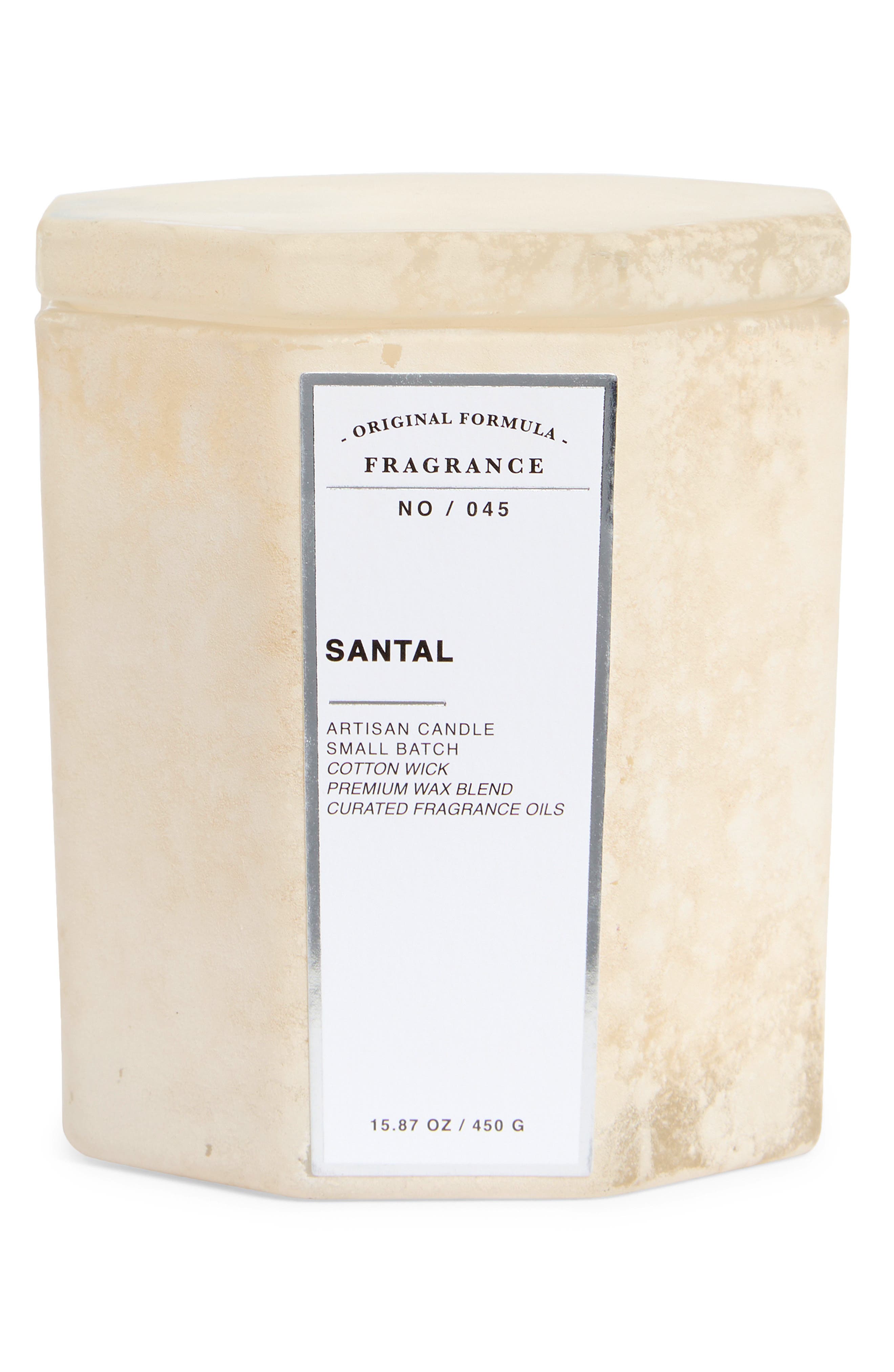 PORTOFINO CANDLES Santal Sandblasted Hexagonal Jar Candle