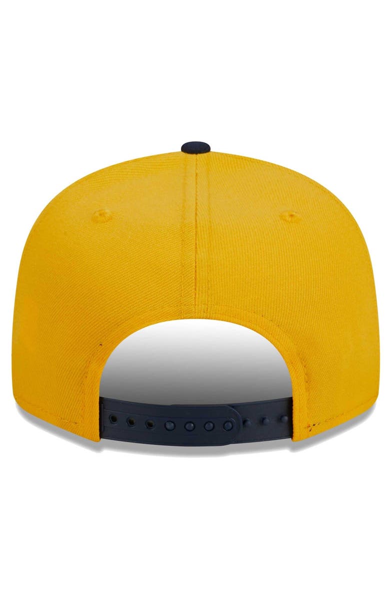 New Era Men's New Era Gold/Navy Golden State Warriors Color Pack 2-Tone 9FIFTY Snapback Hat, Alternate, color, 