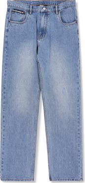 PLEASURES X Zero Skateboards Rotten Straight Leg Jeans